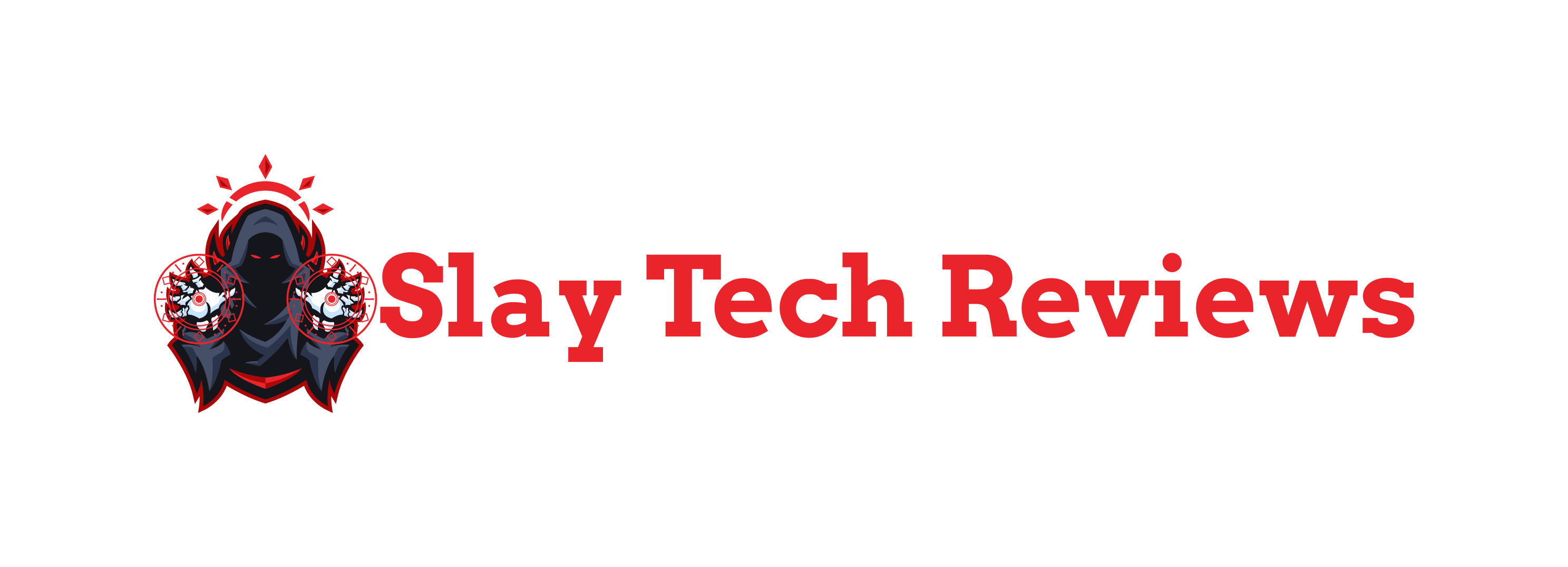 Slay tech logo where we slay the web with our reviews