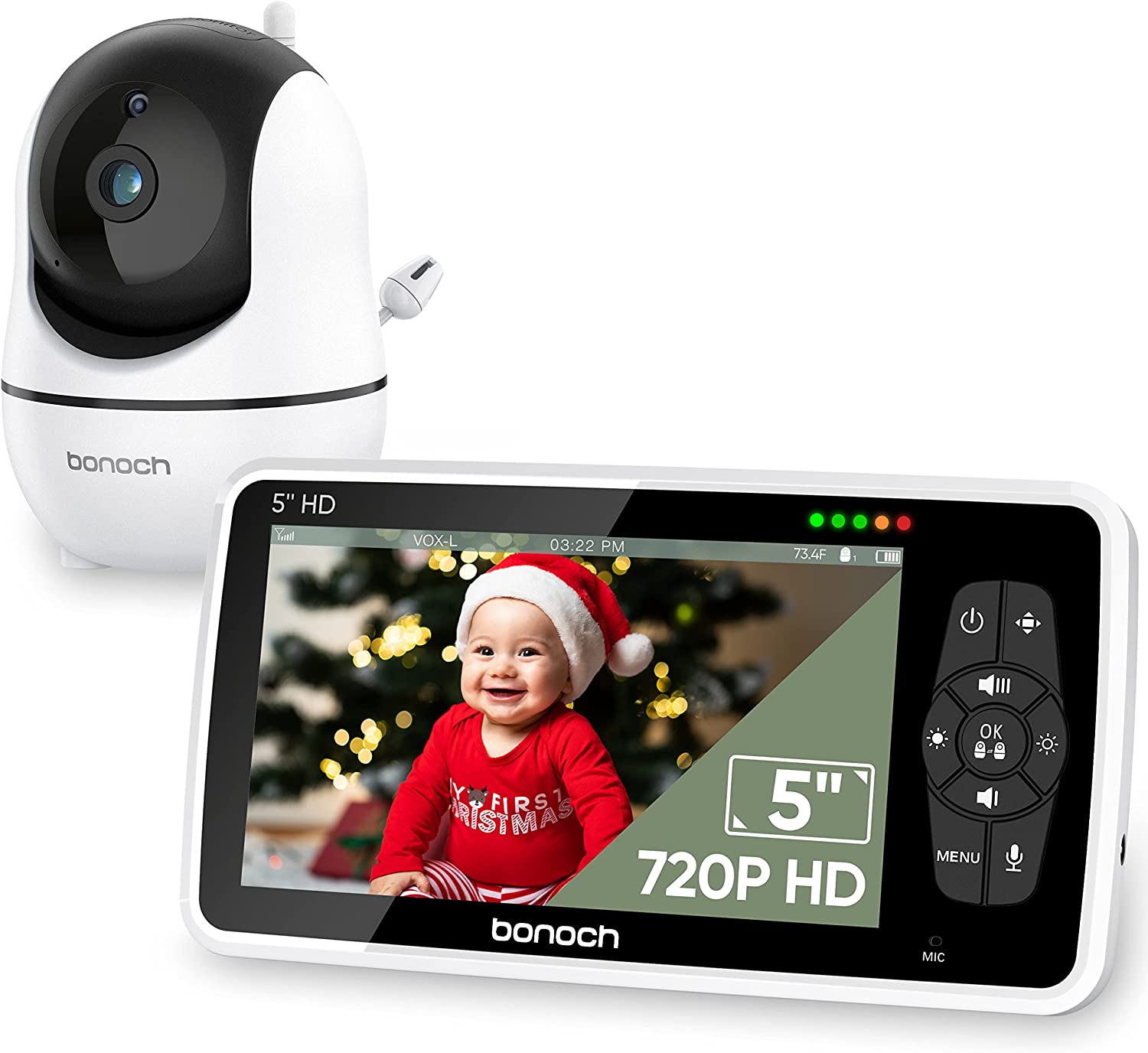 Bonoch Video Baby Monitor with Audio and Camera